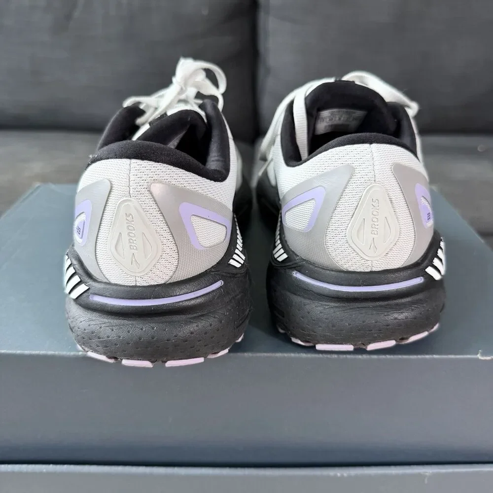 Brooks Adrenaline GTS 23 Grey Purple Running Shoes Women's Size 10B